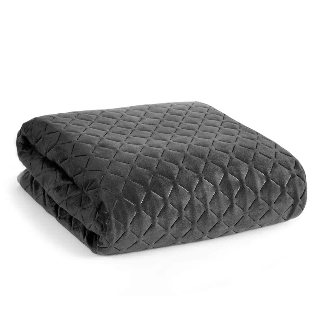 Narzuta czarna 170x210 pikowana